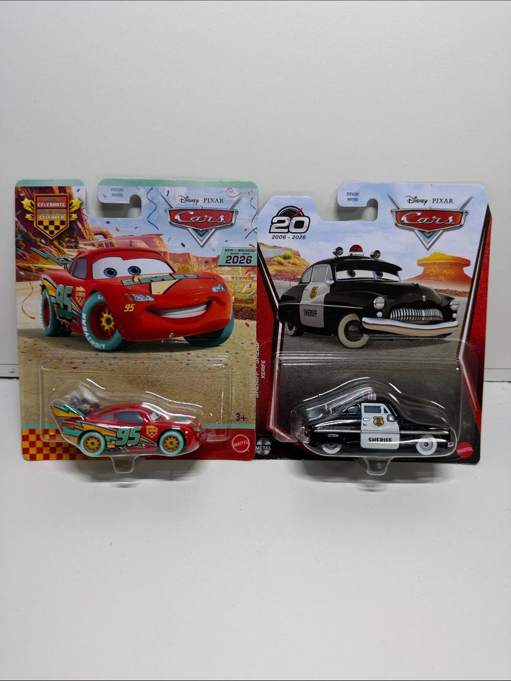 Disney Pixar Cars Lightning McQueen & Sheriff Die-Cast Car Set - Red & Black